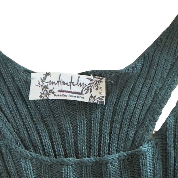Intimately Free People Teal Knit Cropped Top MEDIUM NWOT - Picture 9 of 11